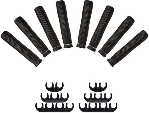 Rolling Gears Spark Plug Boot Protector 1800 Degree Heat Shield Thermal Protection Insulator Sleeve + Wire Separator Divider Suit for 6 mm to 9 mm (Black)
