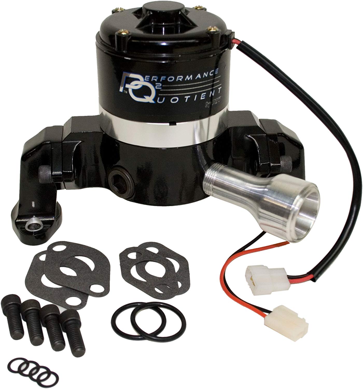 PRW 4435007 Black Powder-Coated Performance Quotient Electric Racing Water Pump for Chevy SB 265-400