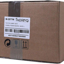 Spieg TO1320320 Side Mirror Replacement for Toyota Camry Power Heated Paintable White Driver Left