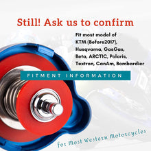 AiCooler Radiator High-Pressure Temperature Gauge Cap for select BETA, HUSABERG, HUSQVARNA, most KTM(19XX-2016), Husqvarna, and Western Motorcycles 1.8Kg/cm2 (25.6PSI) Model: MW1 Blue