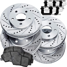 Fit 2002-2004 Honda CR-V PowerSport Full Kit Brake Rotors Kit+Ceramic Brake Pads