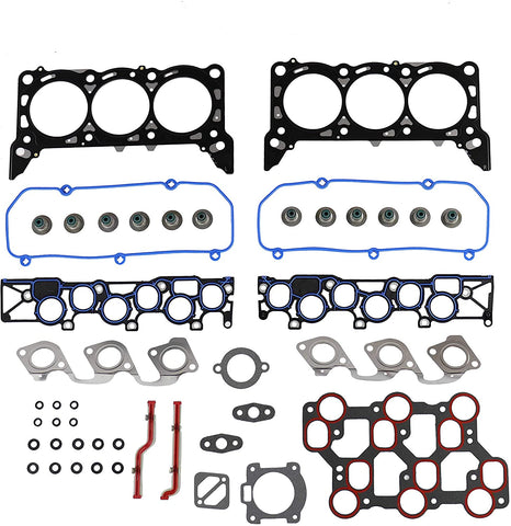 DNJ HGS4120 MLS Head Gasket Set/For 1998-2004/ Ford/E-150 Econoline, E-150 Econoline Club Wagon, E-250 Econoline, F-150, Mustang / 3.8L, 3.9L, 4.2L / OHV / V6 / 12V / 232cid, 238cid, 256cid / VIN 6