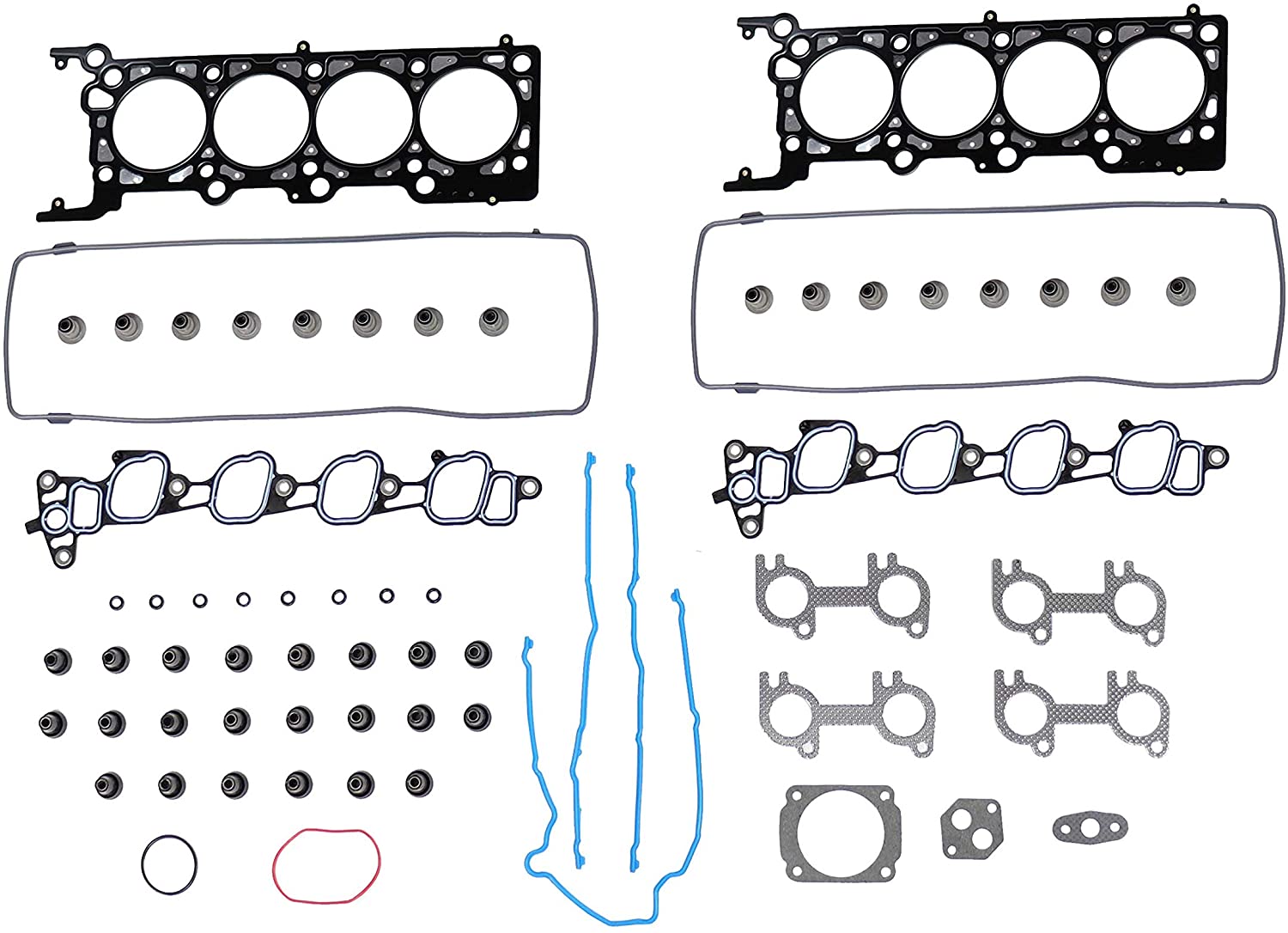 DNJ HGS4153 MLS Head Gasket Set/For 2001-2002 / Ford, Lincoln, Mercury/Crown Victoria, Grand Marquis, Mustang, Town Car / 4.6L / SOHC / V8 / 16V / 281cid / VIN W, VIN X
