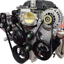 ICT Billet LSA Supercharger High Mount A/C Sanden 508 709 Compressor Bracket Kit CTS-V ZL1 6-Rib Heavy Duty Billet Aluminum Universal Air Conditioner Truck Spacing LS3 LM7 LS 551135-3-508