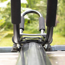 PaddleSports+ Kayak Roof Rack Sets for Cars and SUVs - Two Sets with Straps - Universal Fit Carriers Mount on Crossbars for Easy Travel with Kayaks Canoes Paddleboards and Surfboards