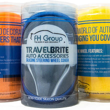 FH Group FH3001 Snake Pattern Silicone Steering Wheel Cover (Yellow) with Gift – Universal Fit for Cars Trucks & SUVs