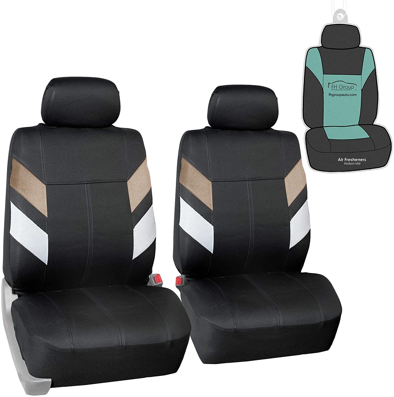 FH Group FB086102 Modern Edge Neoprene Seat Covers (Purple) Front Set with Gift - Universal Fit for Trucks, SUVs, and Vans