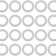 X AUTOHAUX 20pcs M14 Silver Tone Oil Drain Plug Gaskets Replacement for Honda 94109-14000