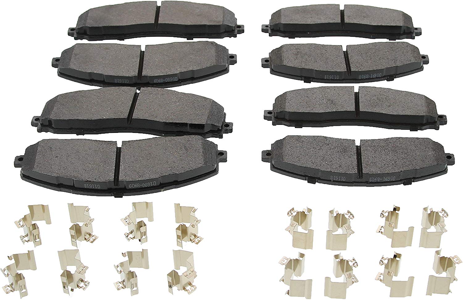 Fits Ford F-350 F350 Super Duty Premium Front and Rear Brake Pads Race-Driven 2013-2017 OEM DC3Z-2001-E DC3Z-2200-D
