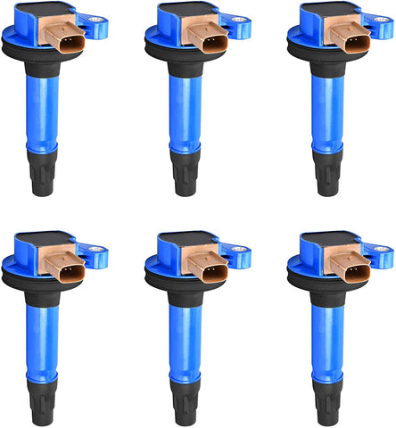 ENA High Performance Ignition Coil Set of 6 Compatible with 2011-2015 Ford F150 V6 3.5L 2013-2016 Ford Flex V6 3.5L and 2015-2017 Lincoln Navigator V6 3.5L