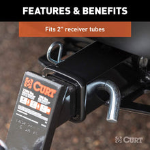 CURT 45534 Trailer Hitch Ball Mount with 2-Inch Trailer Ball & Hitch Lock, Fits 2-Inch Receiver, 7,500 lbs. GTW, 2-Inch Drop