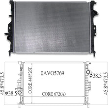 CPP Front Radiator Assembly for Volvo S60, S80, V70, XC60, XC70 RO3010114