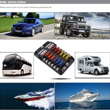 BlueFire 6 Way Blade Fuse Box Fuse Box Holder Standard Circuit Fuse Holder Box Block with LED Light Indication & Protection Cover for Car Boat Marine Trike Car Truck Vehicle SUV Yacht RV