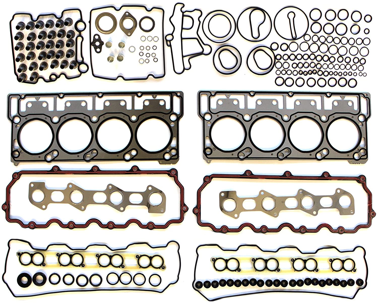 ECCPP Head Gasket Set for 03 04 05 06 07 08 09 10 for Ford E-350 Club Wagon E-450 Super Duty F-250 F-350 F-450 for Ford F-550 Super Duty Excursion 6.0L Head Gaskets Kit HSU26734 26374PT