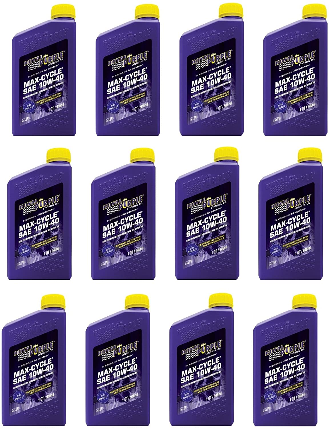 Royal Purple 10W40 Max-Cycle Motorcycle & ATV Motor Oil - (Case 12 Bottles) BUY IN A CASE AND SAVE