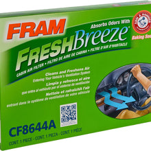 FRAM Fresh Breeze Cabin Air Filter Replacement for Car Passenger Compartment w/ Arm and Hammer Baking Soda, Easy Install, CF11182 for Select Acura and Honda Vehicles