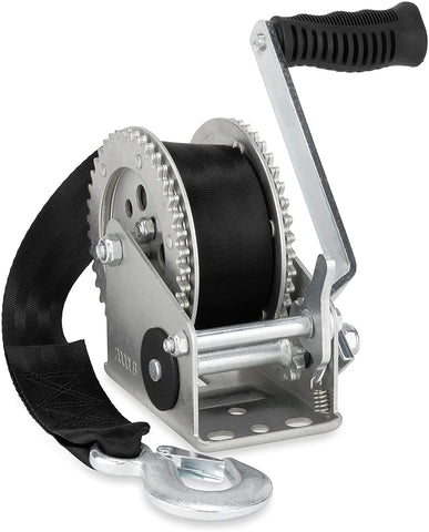 Camco 50000 Winch (2,000 lb. with 20’ Strap)