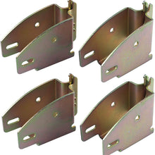 Autofonder 4 Pack E-Track Wood Beam Socket Fittings Wood Beam Brackets E Track Accessories Cargo Storage Lumber Bracket for Custom Load Bar, Handmade Cabinet, Shelves