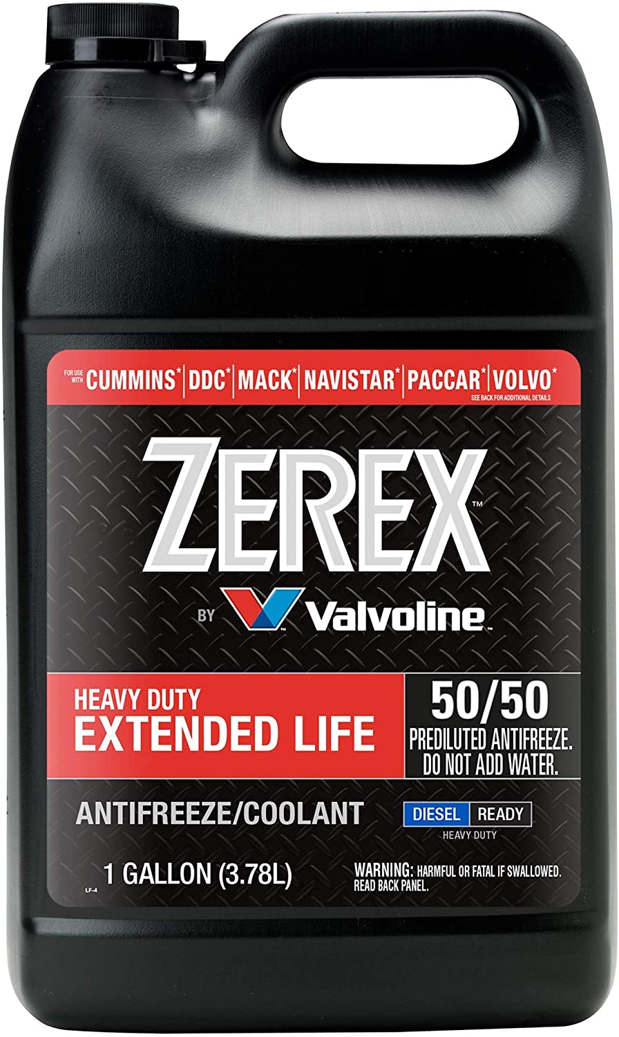 Zerex Heavy Duty Extended Life Antifreeze/Coolant, Ready to Use - 1gal (Case of 6) (ZXEDRU1-6PK)