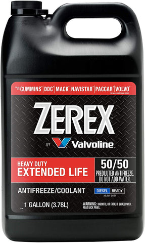 Zerex Heavy Duty Extended Life Antifreeze/Coolant, Ready to Use - 1gal (Case of 6) (ZXEDRU1-6PK)