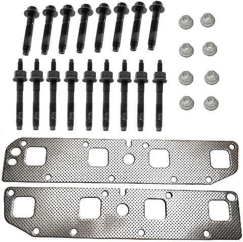 Everbuilt Exhaust Manifold Gasket Set Compatible For Dodge Ram Charger Durango 5.7 L Engines From 2003 – 2008. Set Include Both Exhaust Gaskets + Bolts + Studs and Nuts.