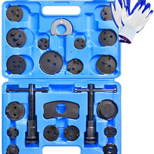 YSTOOL Universal 24PCS Brake Caliper Compression Tool Kit Wind Back Front and Rear Disc Brake Piston Brake Pad Replacement Tool Set for Most Car Truck