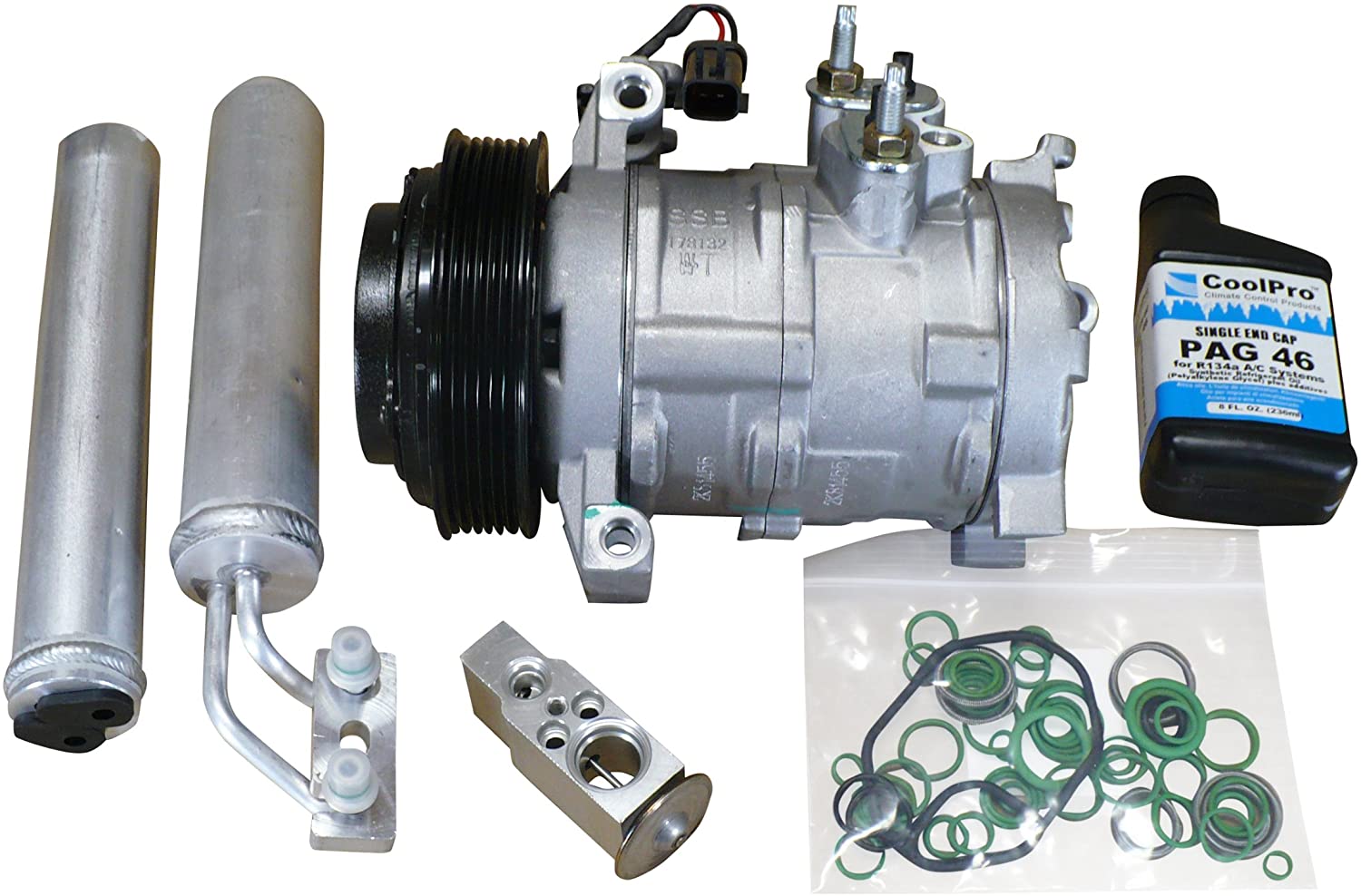 Parts Realm CO-0357AK Complete A/C AC Compressor Replacement Kit