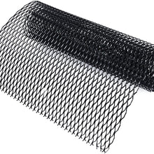 AUCD Universal Black Aluminum Racing Grille Mesh Vent Car Tuning Grill Body Grille Net Mesh Grill Section 100cm x 33cm