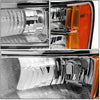 DNA Motoring HL-OH-GMCSIE07-CH-AM Headlight Assembly (Driver and Passenger Side),Chrome amber
