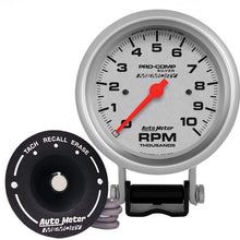 Auto Meter 6604 Pro-Comp Silver Electric Tachometer,3.750 in.