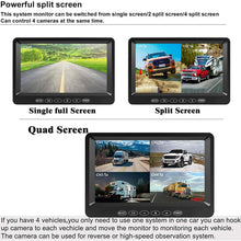 OYT HD 1080P Wireless Backup Camera with 7 Inch DVR Monitor IPS Split Screen High-Speed Rear View Observation System for RVs,Trailers,Trucks,Fifth Wheels IR Night Vision Stable Digital Signals