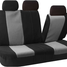 TLH Premium Fabric Seat Covers Full Set, Airbag Compatibal&Split Bench, Gray Color-Universal Fit for Cars, Auto, Trucks, SUV