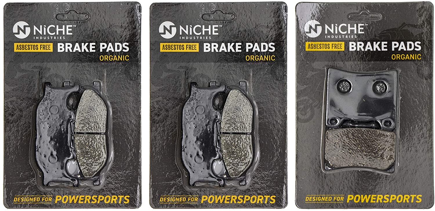 NICHE Brake Pad Set For Yamaha V Star 1100 3XF-W0045-50-00 5VU-25805-00-00 Complete Organic