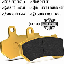 Brake Pads Set for Harley-Davidson - Premium OEM Equipment Replacement Kit - Front & Rear Brake for Harley VRSCA/VRSCB/Touring Series Bikes - 41854-08 42850-06 42850-06A 42897-06 42897-06A 4289708