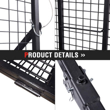 AA Products Hitch Mount Steel Cargo Carrier Basket with 49'' Folding Wheelchair Ramp, Fits 2'' Trailer Mounted Hitches