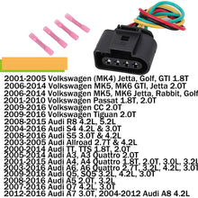 4 Packs Ignition Coil Connector Plug Harness Pigtail Harness Replacement for VW, Volkswagen Audi 1.8T, 2.0T, 2.5L, 3.2L, 4.2L Vehicles