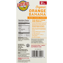(6 Pack) Earth's Best Organic Stage 2, Orange Banana Baby Food Puree, 4 oz Pouch