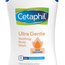 Cetaphil Ultra Gentle Soothing Body Wash, Sensitive Skin, All Skin Types, Dry Skin, Marigold Extract, Hypoallergenic, Dermatologist Tested, 16.9oz