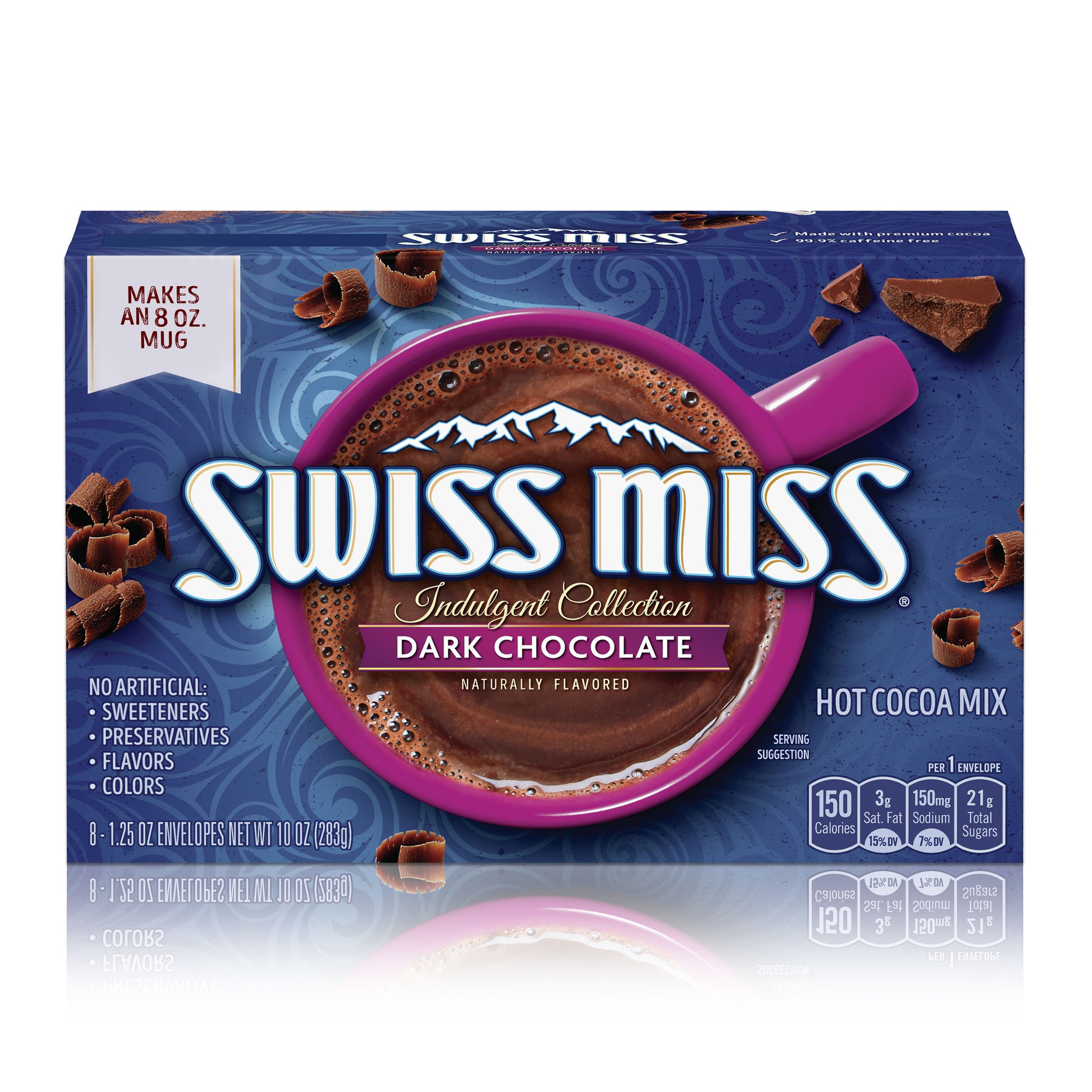 Swiss Miss Indulgent Collection Dark Chocolate Sensation Hot Cocoa Mix Packets, 8 Count