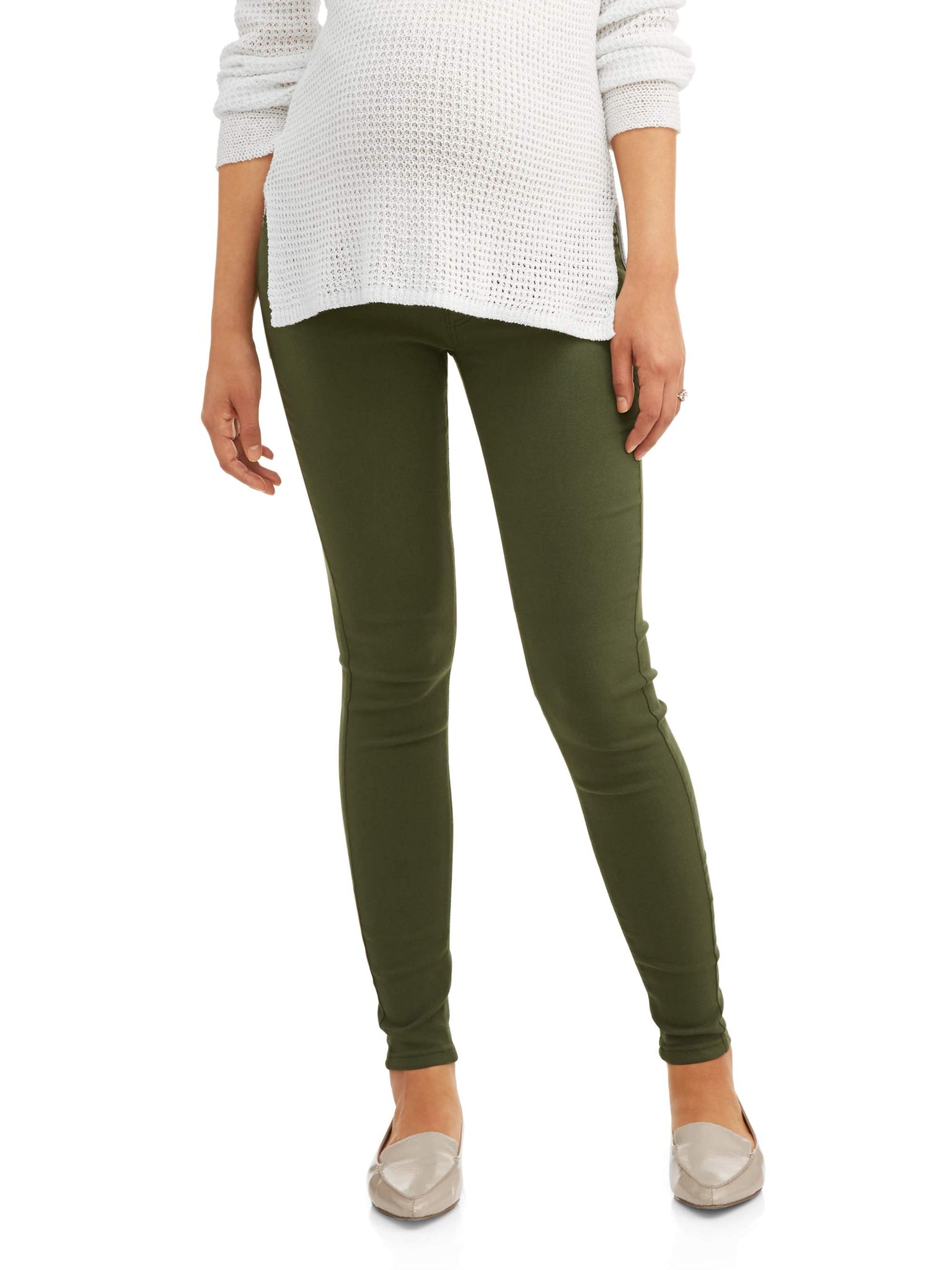 Maternity Oh! Mamma Skinny Pant with Full Panel and Five Pockets (Available in Plus Sizes)