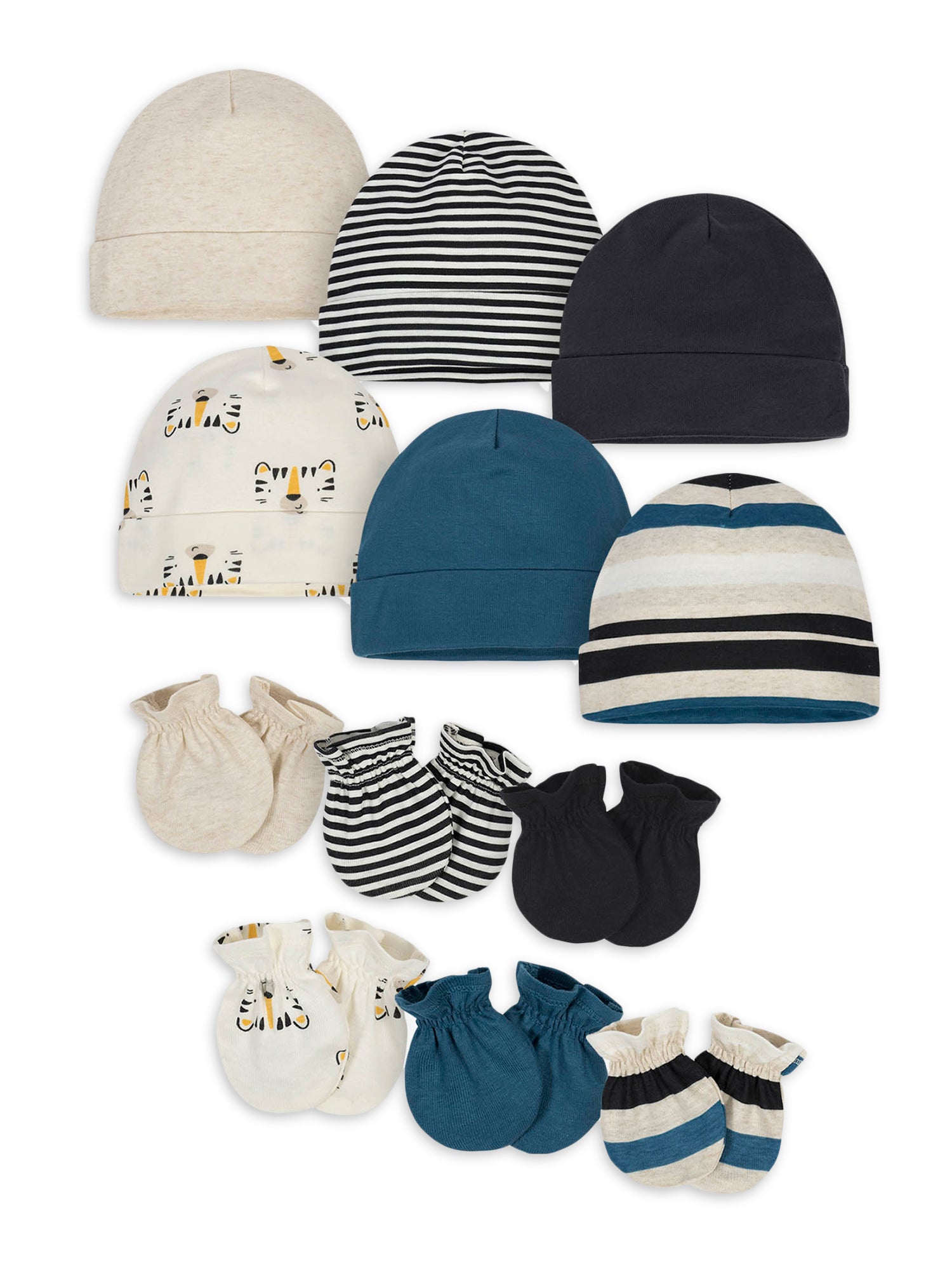 Onesies Brand Baby Boy Caps & Mittens Accessories Baby Shower Gift Set, 12-Piece