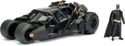 DC Comics Jada Toys, '08 The Dark Knight Batmobile, 1:24 Scale Hollywood Rides Diecast Car Play Vehicle