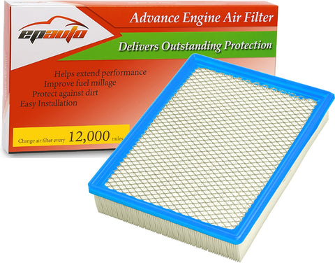 EPAuto GP755 (CA8755A) Replacement for Cadillac / Chevrolet / GMC Extra Guard Panel Engine Air Filter for Silverado(1999-2019),Suburban(2000-2019),Tahoe(2000-2019),Sierra(1999-2019),Yukon(2000-2019)