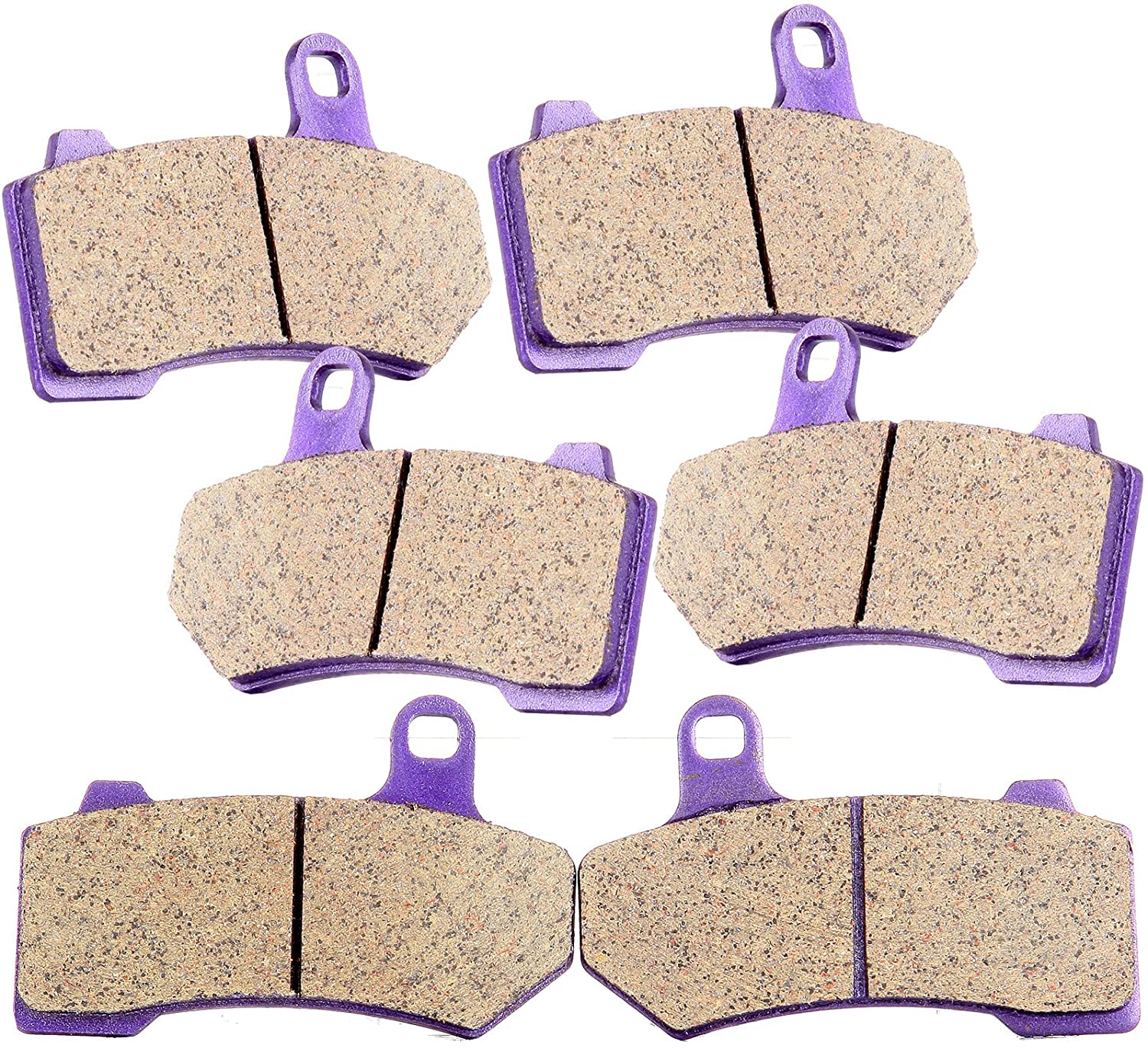 SCITOO Kevlar Carbon Fiber Brake Pads Fit for 08 09 10 11 12 13 14 Harley-Davidson Electra Glide Night Rod Night Rod Special Road Glide Road King Street Glide Street Rod V-Rod