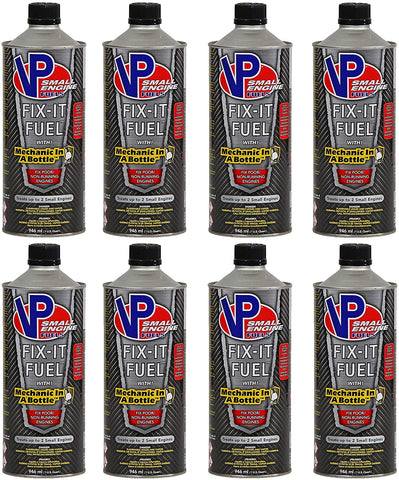 VP Small Engine Fuels 6638 Ethanol-Free JASO-FD Fix-It Fuel - 1 quart, Pack of 8