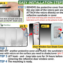 PetriStor 16 X 25 SunShield RV Reflective Door Window Cover- Helps Protect Your RV from Harmful UV Rays and Regulates RV Temperature