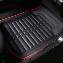FH Group Tray Style Car Mats F14409REDBLACK Deep Tray All Weather Floor Mats, 4 Piece