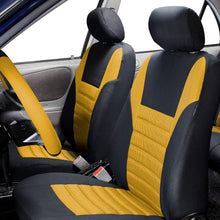 TLH 3D Air Mesh Fabric Front Set Seat Covers, Removable Headrests & Airbag Compatible, Yellow Color- Universal Fit for Cars, auto, Trucks, SUV