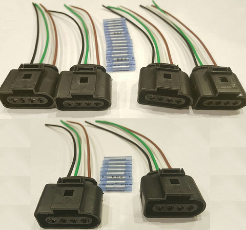 Muzzys (SET OF SIX) 2011340 1J0998724, COMPATIBLE WITH 2000-2009 Ignition Coil Connector Repair Kits A3 A4 A6 A8 Allroad RS4 S5 S6 S8 TT 2000 and newer