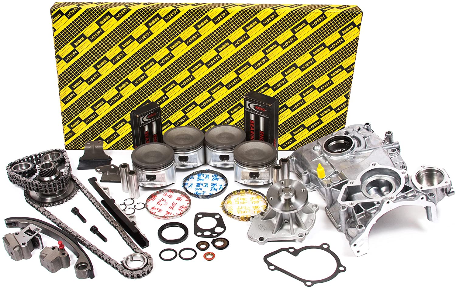 Evergreen OK3003/0/0/0 Fits 91-94 Nissan 240SX 2.4L DOHC 16V KA24DE Engine Rebuild Kit (Pistons Standard Main Standard | Rod Standard)